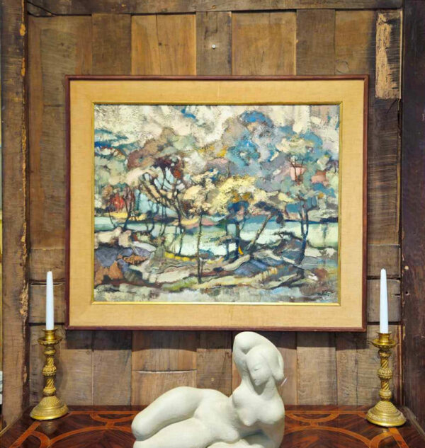 Valdi S. Maris (1919-1993)"South River" Oil on Canvas - Image 3