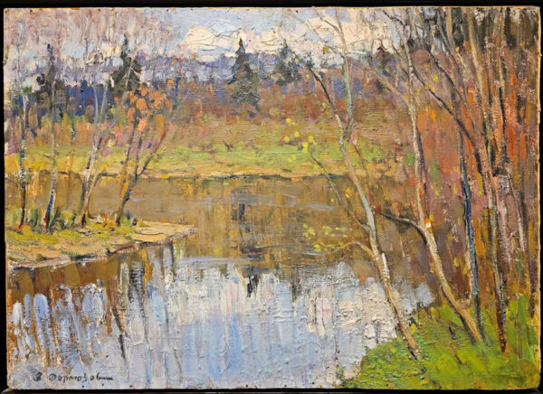 Valerian Mikhailovich Formozov (1921 - 2004) "River Vorya in Spring Time" - Image 5