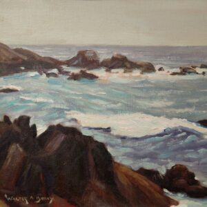 "The Restless Sea" Oil on Board by Walter Alexander Bailey (1894 - 1989)