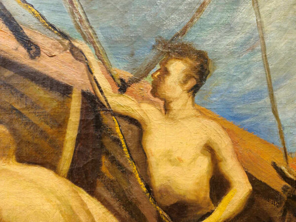 “Toilers of the Sea” by Walter Kohn (1886-1964) Oil on Canvas - Image 10