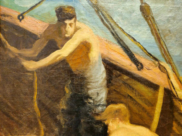 “Toilers of the Sea” by Walter Kohn (1886-1964) Oil on Canvas - Image 11