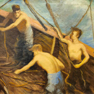 “Toilers of the Sea” by Walter Kohn (1886-1964) Oil on Canvas