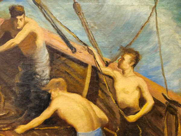 “Toilers of the Sea” by Walter Kohn (1886-1964) Oil on Canvas - Image 5