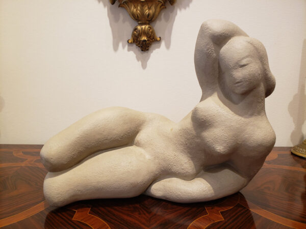 "Reclining Nude" Sculpture by Waylande Gregory (1905-1971)