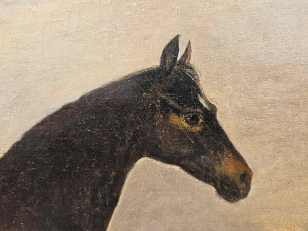 William Barraud (1810 - 1850) Attributed A Dark Bay Hunter in Landscape Portrait - Image 14