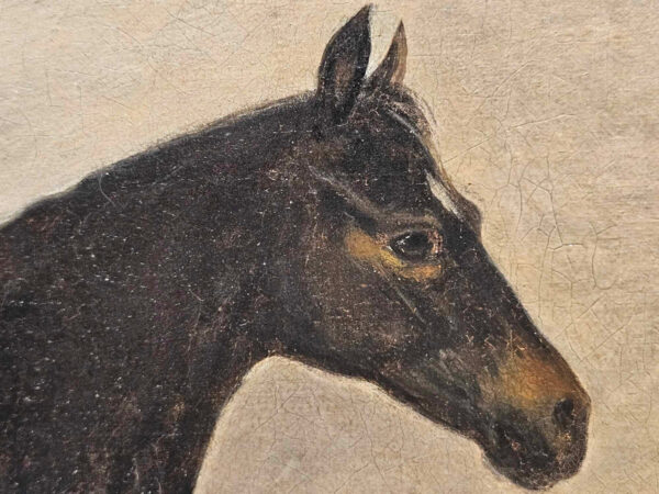 William Barraud (1810 - 1850) Attributed A Dark Bay Hunter in Landscape Portrait - Image 15