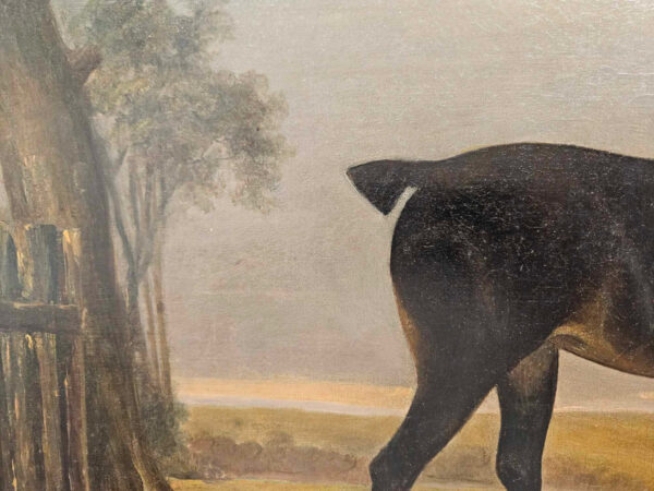 William Barraud (1810 - 1850) Attributed A Dark Bay Hunter in Landscape Portrait - Image 7