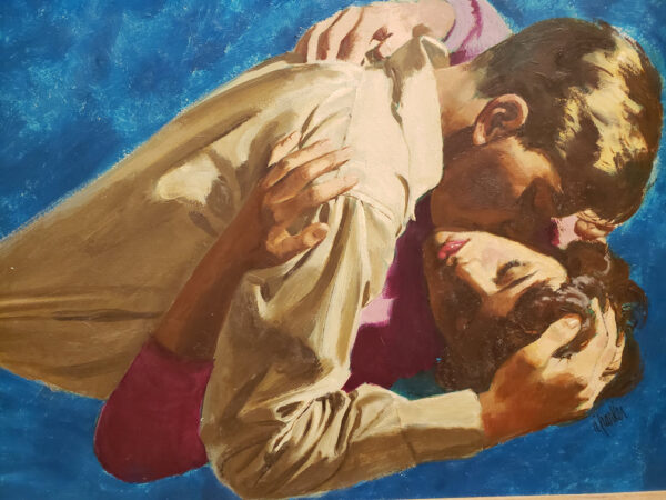 Al Charles Parker (1906 - 1985) "The Hero" Oil on Board.