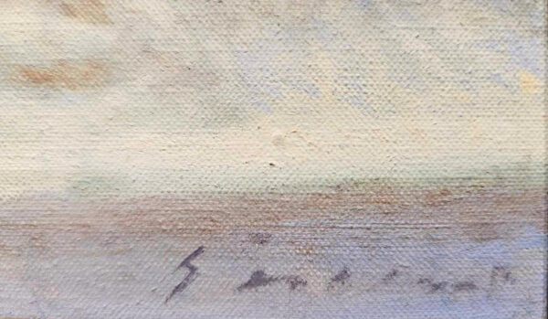 "Summer Sun in the Boat" Oil on Canvas by Andre Gisson (1921 - 2003) - Image 12