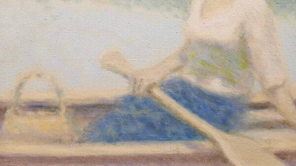 "Summer Sun in the Boat" Oil on Canvas by Andre Gisson (1921 - 2003) - Image 8