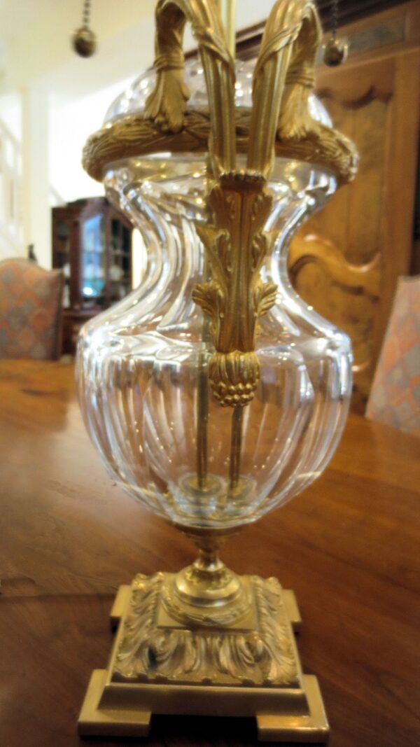 Pair Crystal Martin Benito Neapolitan Gilt Bronze Lamps - Image 15