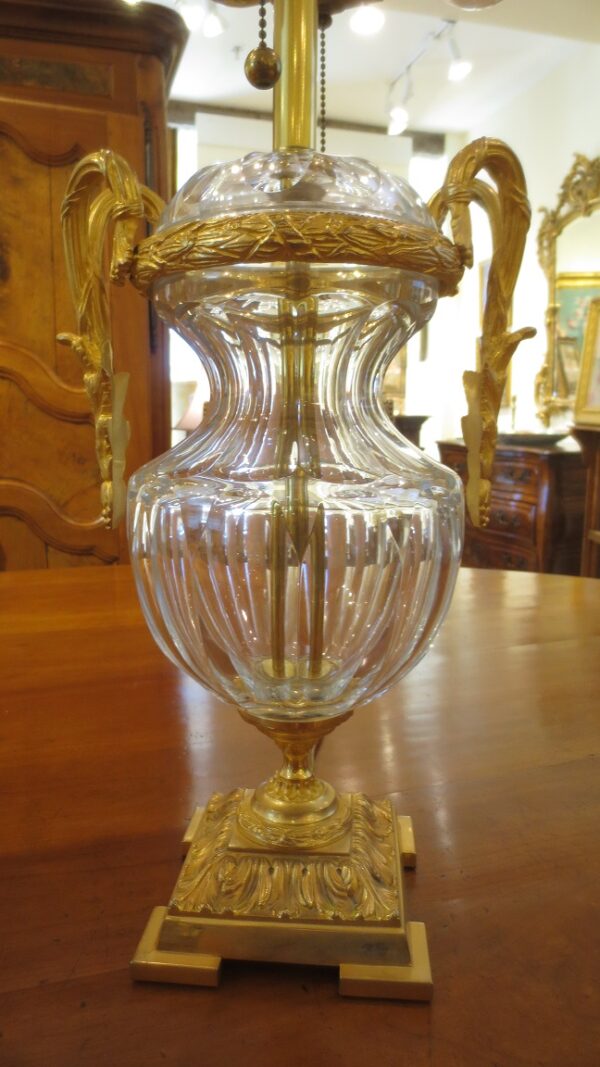 Pair Crystal Martin Benito Neapolitan Gilt Bronze Lamps - Image 4