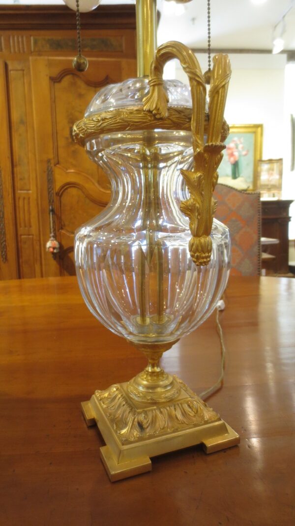 Pair Crystal Martin Benito Neapolitan Gilt Bronze Lamps - Image 5