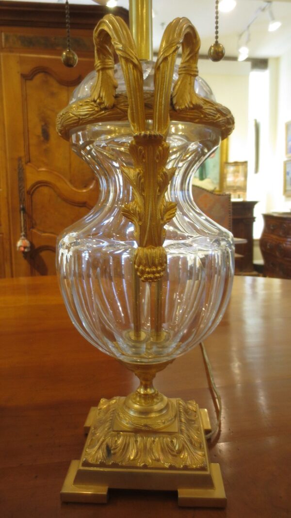 Pair Crystal Martin Benito Neapolitan Gilt Bronze Lamps - Image 6