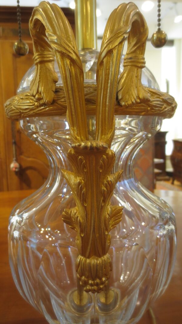 Pair Crystal Martin Benito Neapolitan Gilt Bronze Lamps - Image 7