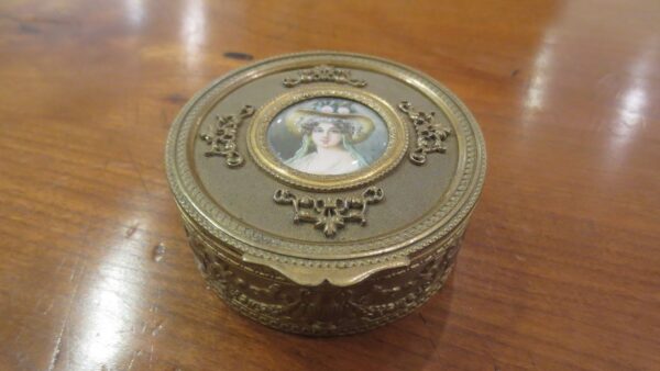 French Bronze Portrait Box Circa 1890 - Image 3