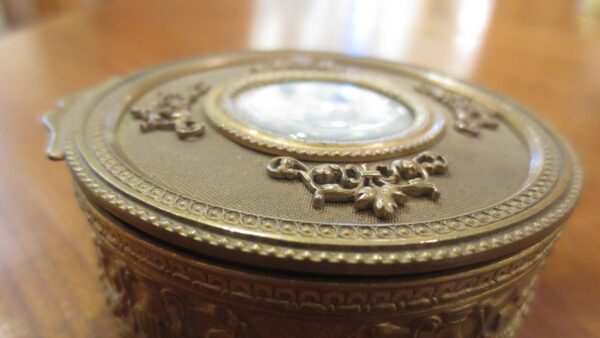 French Bronze Portrait Box Circa 1890 - Image 4