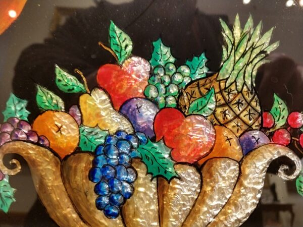 "Bowl of Fruit" Reverse Painted on Glass by Milton Bond (1918 - 2010) - Image 6