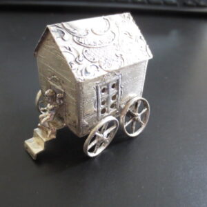 German Silver Hanau Silver Miniature Wagon Cart