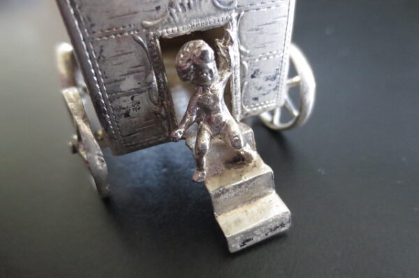 German Silver Hanau Silver Miniature Wagon Cart - Image 10