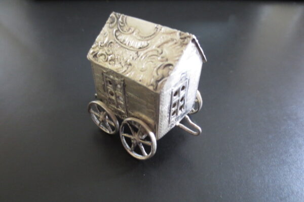 German Silver Hanau Silver Miniature Wagon Cart - Image 4