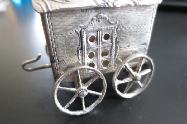 German Silver Hanau Silver Miniature Wagon Cart - Image 8