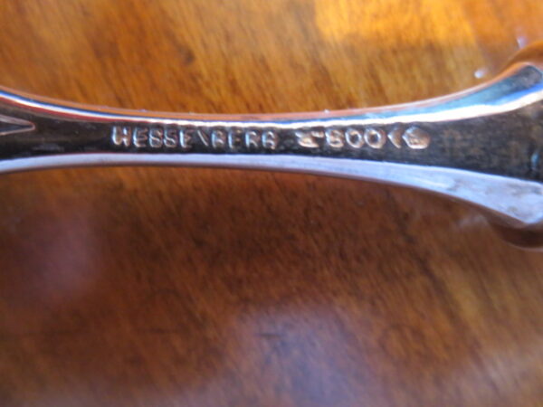 German 19th Century Hessenberg Frankfurt AM 800 Silver with Ivory Handles Fish Set - Image 5