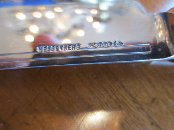 German 19th Century Hessenberg Frankfurt AM 800 Silver with Ivory Handles Fish Set - Image 7