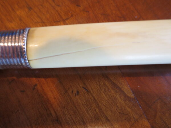 German 19th Century Hessenberg Frankfurt AM 800 Silver with Ivory Handles Fish Set - Image 8