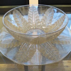 A Large Rene Lalique Felix Bowl and Charger Under Plate Circa 1926