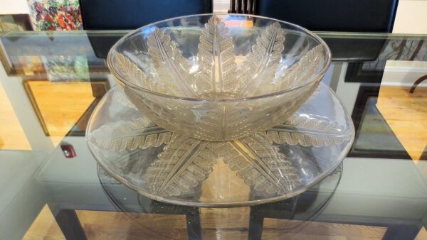 A Large Rene Lalique Felix Bowl and Charger Under Plate Circa 1926 - Image 3