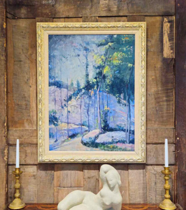 Leon Dabo, NA(1864-1960) "Upstate New York, 1941" Oil on Canvas - Image 3