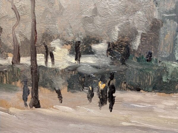 "Tour Saint-Jacques, Paris." Oil on Board by Leon Dabo, NA(1864-1960) - Image 5