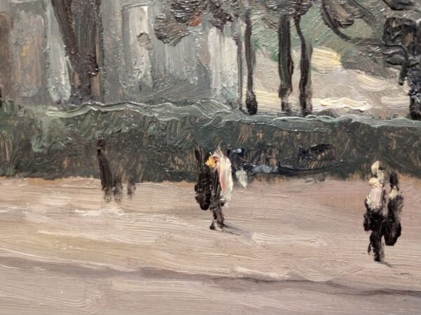 "Tour Saint-Jacques, Paris." Oil on Board by Leon Dabo, NA(1864-1960) - Image 6