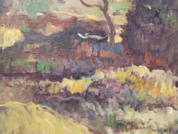 Leon Dabo, NA(1864-1960) Oil on Board "Hillside with Large Tree, St. Tropez" - Image 11