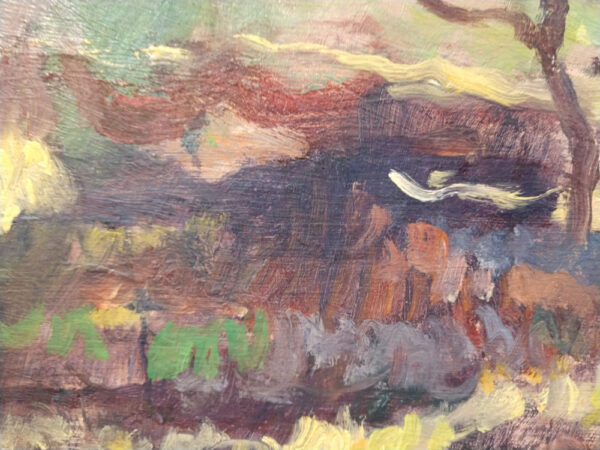 Leon Dabo, NA(1864-1960) Oil on Board "Hillside with Large Tree, St. Tropez" - Image 17