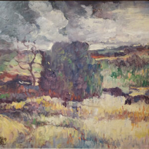 Leon Dabo, NA(1864-1960) Oil on Board "Hillside with Large Tree, St. Tropez"