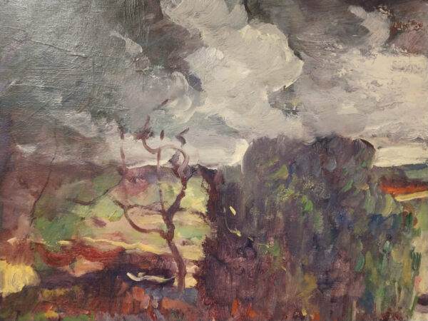 Leon Dabo, NA(1864-1960) Oil on Board "Hillside with Large Tree, St. Tropez" - Image 4