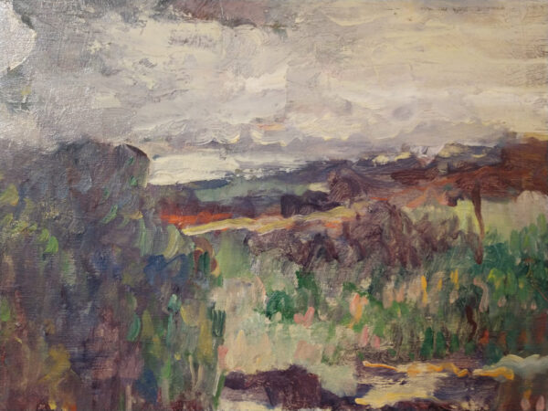 Leon Dabo, NA(1864-1960) Oil on Board "Hillside with Large Tree, St. Tropez" - Image 6