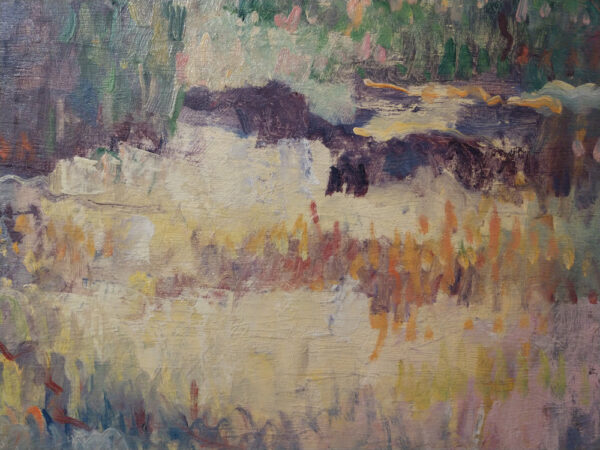 Leon Dabo, NA(1864-1960) Oil on Board "Hillside with Large Tree, St. Tropez" - Image 8