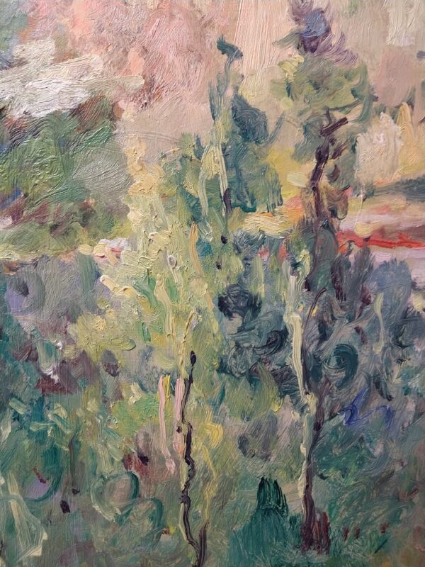 "Villa Saint Tropez, 1952" Oil on Board by Leon Dabo, NA(1864-1960) - Image 9