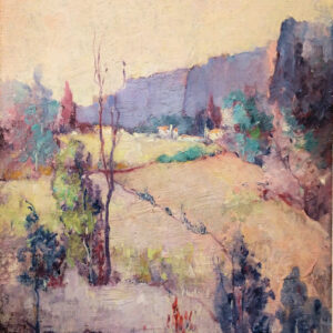 "Village de Montagne" by Leon Dabo, NA(1864-1960)