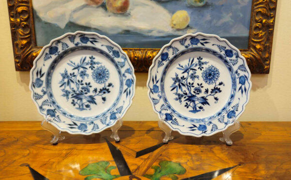 Rare Meissen Blue Onion Marcolini Plates - Image 2