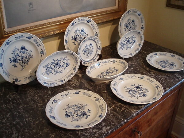 Rare Meissen Blue and White Post Deco Style Pattern Set - Image 8