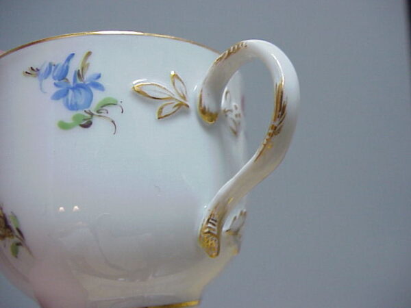 Meissen Strewn Flower Dessert Set with Rare Mark - Image 8