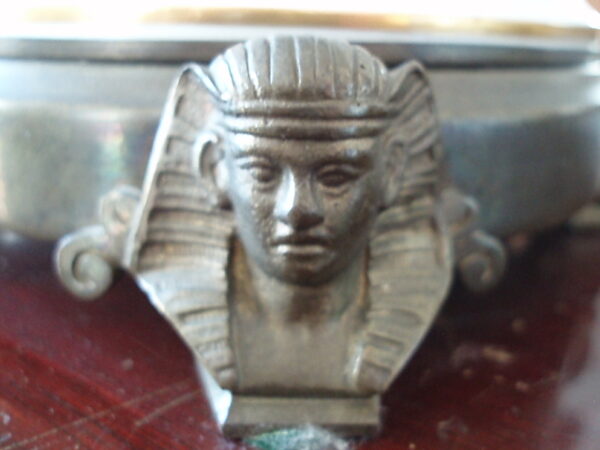 Meissen 19th Century Rare Strewn Flower Lamp on Egyptian Base - Image 4
