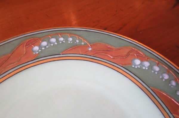 Late Aesthetic Movement Lily of The Valley Cup and Saucer by Nettie King Firebaugh - Image 2