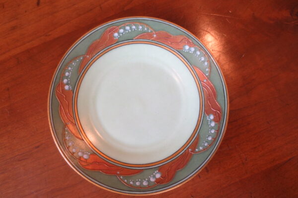 Late Aesthetic Movement Lily of The Valley Cup and Saucer by Nettie King Firebaugh - Image 3