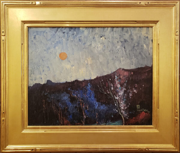 "Orange Sun over Dark Landscape, 1945" by Leon Dabo, NA(1864-1960) - Image 2