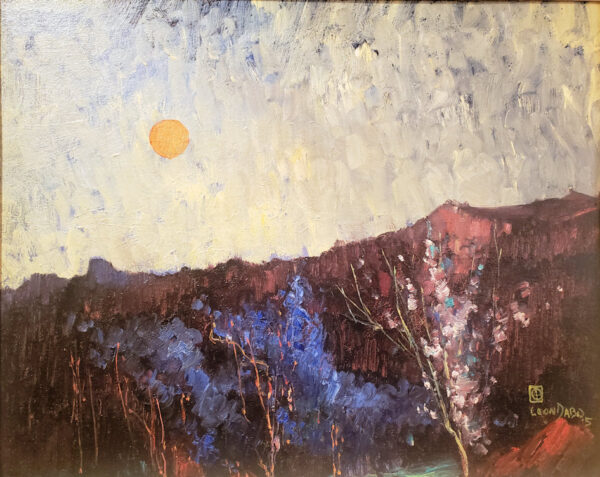 "Orange Sun over Dark Landscape, 1945" by Leon Dabo, NA(1864-1960)